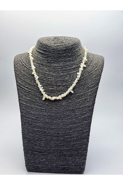 Yüksel Boncuk Kırıktaş Moon Stone Natural Stone Necklace