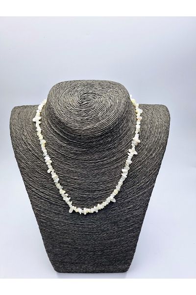 Yüksel Boncuk Kırıktaş Moon Stone Natural Stone Necklace