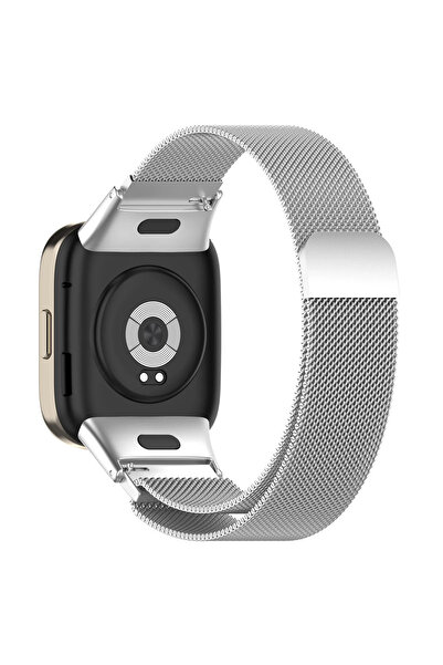 İncisoft Xiaomi Redmi Watch 3 Active Uyumlu Paslanmaz Hasır Örgü Metal Milano Kordon Strap