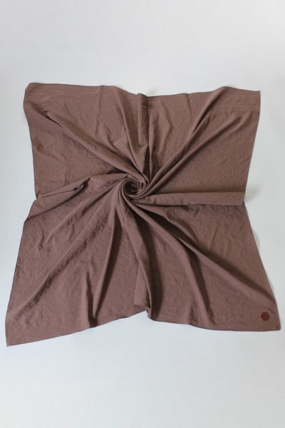 QUM İPEK 100x100 Βαμβακερό τζαζ κασκόλ Dark Mink