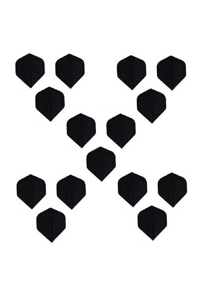 DARTSAN 150 Mıcron, 5 Set (15 ADET) Dart Flight-flayt Siyah, Pet