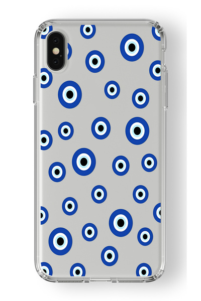Multitronic iPhone X and XS Compatible Evil Eye Beaded Design Printed Transpa...
