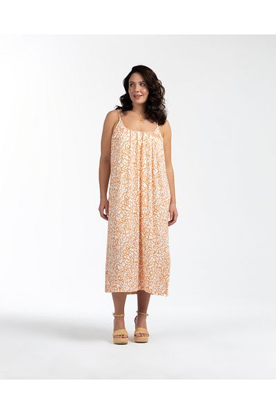 LUOKK Carrol Strappy Midi Length Patterned Plus Size Dress