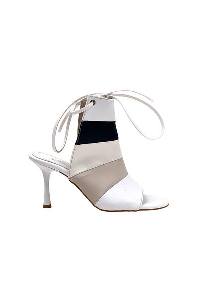 bescobel Women's Gebba White Thin Heeled Closed Shoes 8 Cm 106