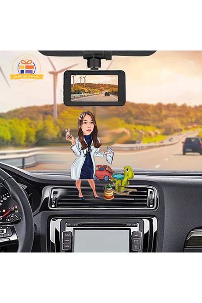 3D Hediye Dünyası Çocuk doktoru  Araba Dikiz ayna süsü Çocuk doktoru