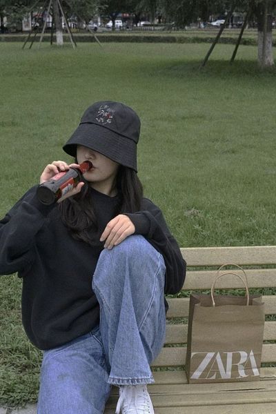 Touz Moda Stray Kids Black Bucket Fisherman Hat