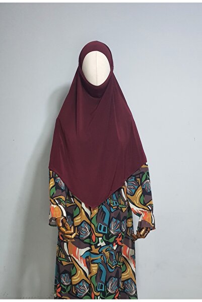 AHRAR tesettür كلاريت ريد ساندي سوفليه خيمار - قصير، مناسب للحجاب والعمرة