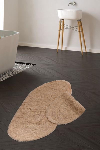 Alanur Home Verona Oval Luxury Cotton & Bukle 2 Pack Σκόνη Χαλάκι