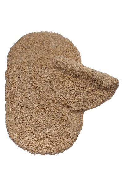 Alanur Home Verona Oval Luxury Cotton & Curl Σετ 2 Σφουγγαρίστρα Καπουτσίνο