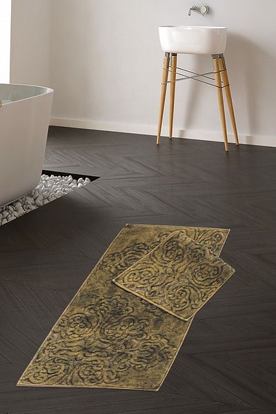 Alanur Home Χαλάκι δαπέδου Hanedan Cotton 2 τεμαχίων Antique Green