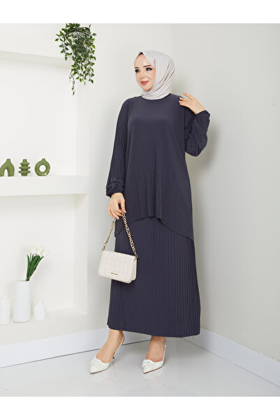 MODAMÜNASİP Υπέροχο διπλό κοστούμι με φούστα, άνετο και κομψό