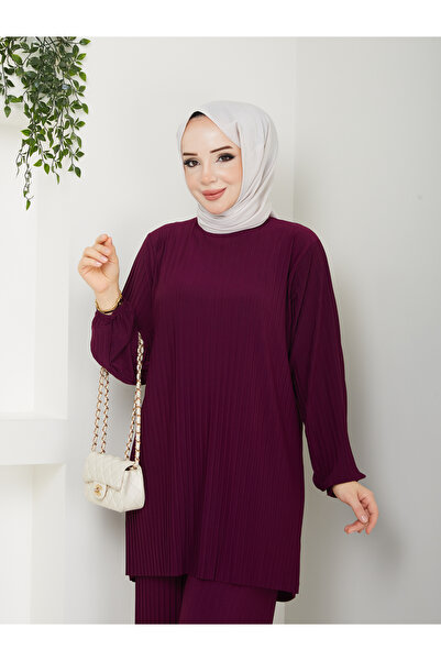 MODAMÜNASİP Harika Kendinden Piliseli Rahat Ve Şık Pantolon İkili Takım ??