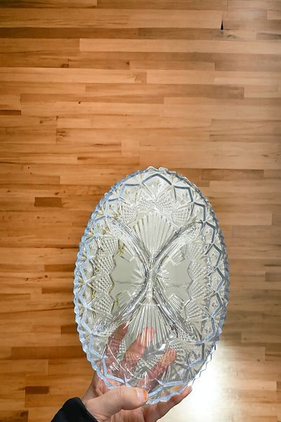 kurt41 Glass Boat Plate - with Presentation and Fruit Pot Features