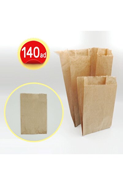 ecenplast 140 Adet Hamburger Şamua Poşet Kraft Gıda Ambalaj Kese Kağıdı