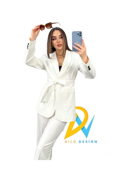 NILOO Women's Suit, Belted Shawl Collar Blazer Jacket, Both Here and for Special Occasions