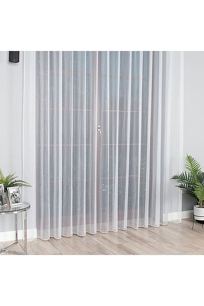 yağmur zebra GREK MODERN - 1/2 Sparse Pleat Tulle Curtain, Pinterest Style (Quarter Pleated9)