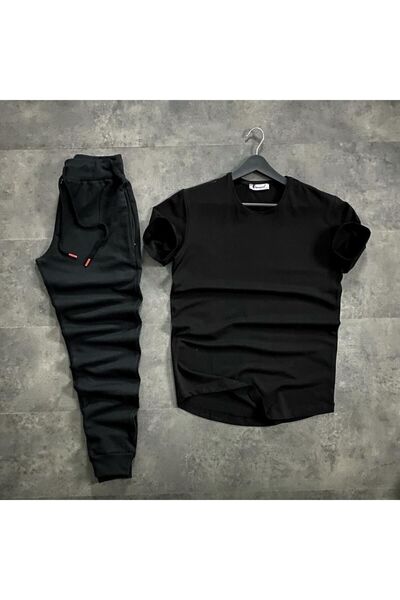 CONSTRAİN GİYİMİX Unisex Αθλητική Φόρμα Προπόνησης Μαύρη