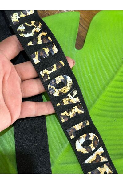 Gönülden Tasarım EN 4 CM CAUCAZĂ LEOPARD LOVE TEXT SLITĂ CUSUTĂ ACCESORIUL DE...