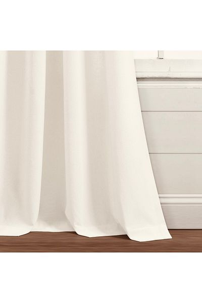 yağmur zebra Satin Cream Colored Plain Sunshade Curtain - Pleatless