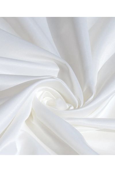 yağmur zebra Satin Cream Colored Plain Sunshade Curtain - Pleatless