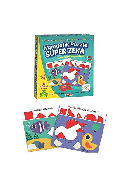 Apexma Eğitici Manyetik Parçalar ile Puzzle Yapma Seti - Magnet Tablet Puzzle...