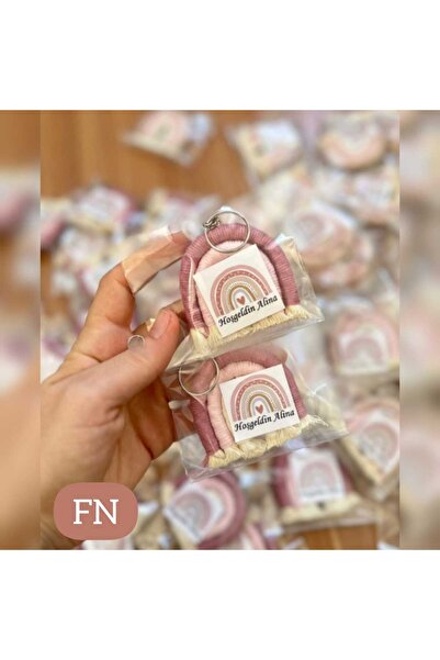 FN Makrome Gökkuşağı Anahtarlık 20 Adet (kişiye Özel)