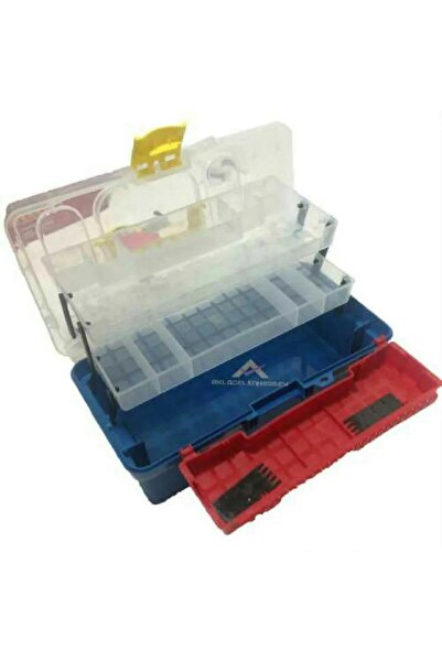 abnturk KatKat Takım Çantası 15'' Balıkçı Takım Çantası 17x31x15 Şeffaf 2 Raf...