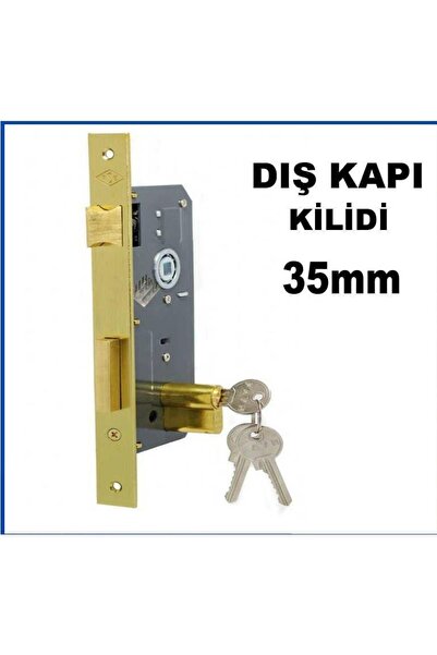 abnturk SİLİNDİRLİ GÖMME DIŞ KAPI KİLİDİ VE BAREL 35mm