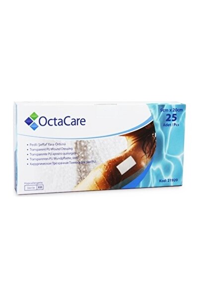 Octacare Usmed Şeffaf Su Geçirmez Yara Örtüsü - 9cmx20cm - 25 Li Kutu