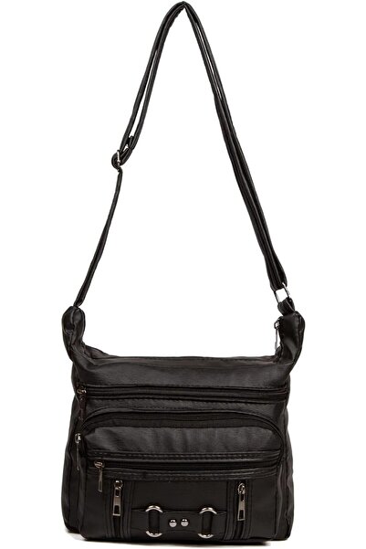 Store Kadın Yıkama Deri Omuz Çantası Çok Bölmeli Gözlü Anne Kadın Çanta Çapraz Askılı