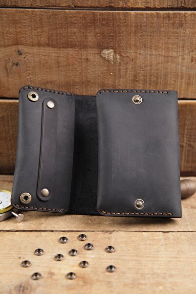 New Coast Leather 1900's Hakiki Deri El Yapımı Tütün Kesesi Tütün Çantası