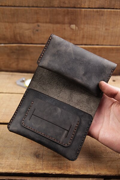 New Coast Leather 1900's Hakiki Deri El Yapımı Tütün Kesesi Tütün Çantası