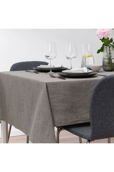 IKEA masa örtüsü, gri, 145x240 cm %100 pamuk