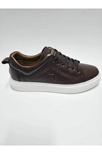 Luis Figo LUİS FIGO Size 38-39 Gardened Leather Men's Shoes - Brown
