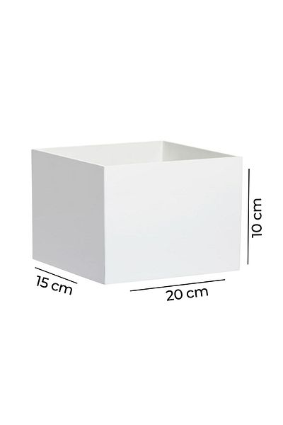 Trend Pleksi 20CM x 15CM x 10CM White Coverless Multi-Purpose Storage Box
