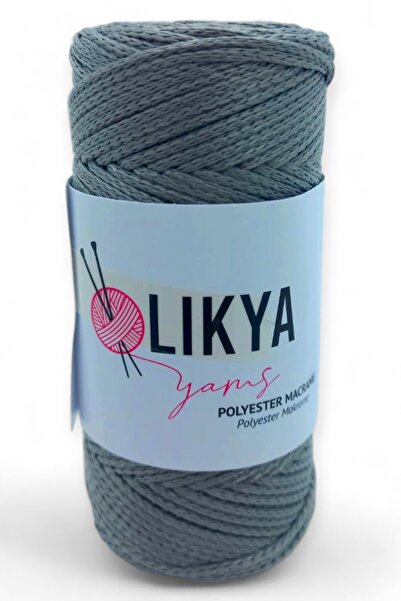 Esil Ticaret Polyester Macrame Thread 100 Gr 2-3 mm 150 Mt (Grey)