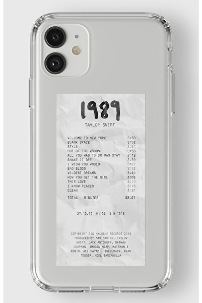 Multitronic حافظة شفافة مطبوعة بتصميم ألبوم تايلور سويفت 1989 متوافقة مع آيفو...