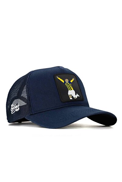 BlackBörk V1 Trucker Futbolcu - 4 Kod Logolu Unisex Lacivert Şapka (Cap)