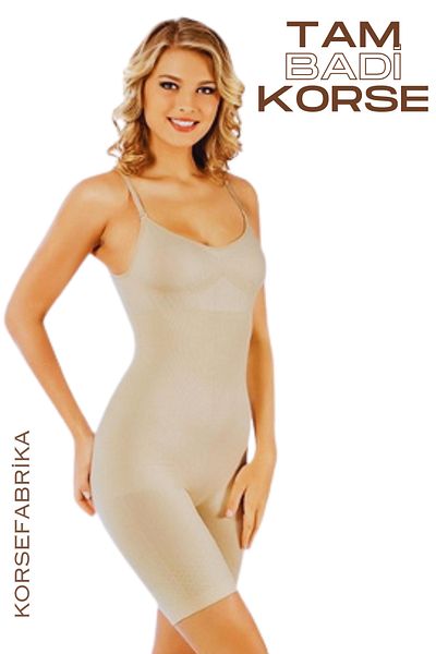 KORSEFABRİKA Slimming and Lifting Badi Corset - Slimming Legs, Adjustment Straps