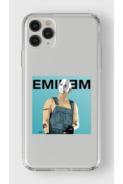 Multitronic حافظة شفافة مطبوعة بتصميم Eminem متوافقة مع هاتف Iphone 11 Pro