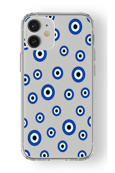 Multitronic حافظة شفافة مطبوعة بتصميم عين الشر المتوافقة مع هاتف iPhone 12 Mini