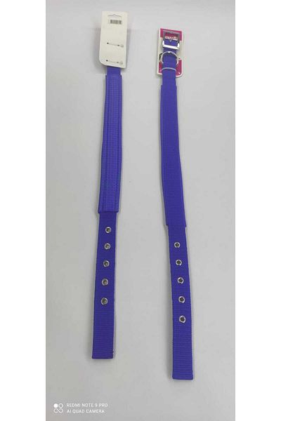 Royalist 25 mm BLUE Color Soft Textured Dog Collar
