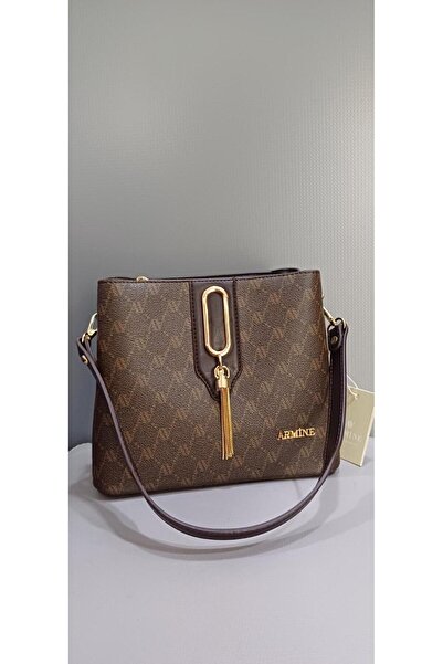Armine 361 Τσάντα Καφέ Πουά
