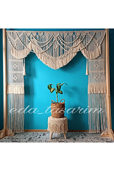 EdaTasarım Makrome Fon Perde Arka Fon