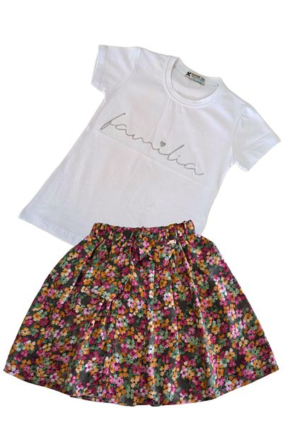 MODA59 Skirt and T-shirt Set for Kids