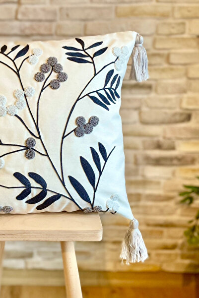 SWITA Home Design 4-Piece Combination Punch Embroidered Throw Pillow Cover (panch)