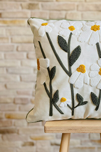 SWITA Home Design 4-Piece Combination Punch Embroidered Throw Pillow Cover (panch)