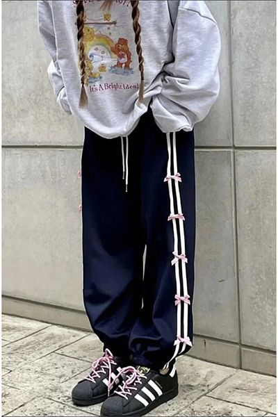 Gofeel Harajuku Coquette Tech Side Stripe Parachute Unisex Sweatpants