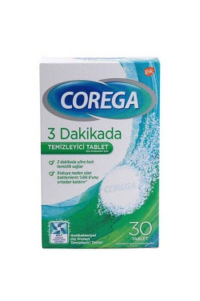 Corega منظف طقم الأسنان 30 قرص (1 قطعة)