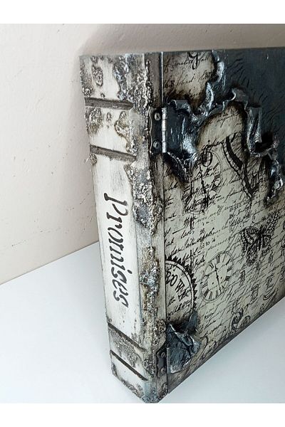 IremTasarimAtolyesi Home Decoration Accessory Wooden Decor Book Box Organizer